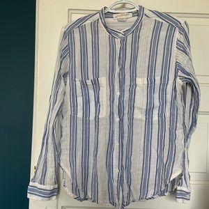 H&M L.O.G.G. Blue white gold striped long sleeve